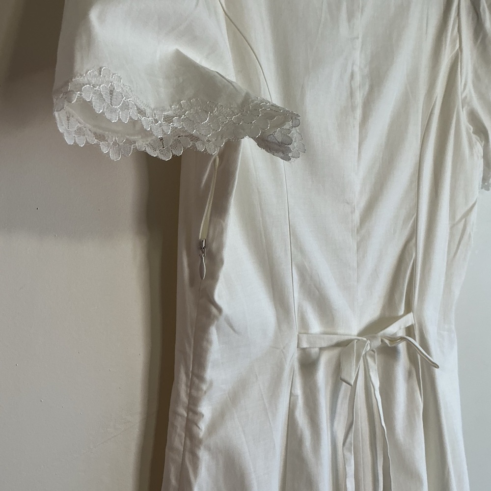 NEW Reformation Alida Midi Dress 6 Cottagecore Milkmaid Romantic Lace trim - Picture 9 of 10